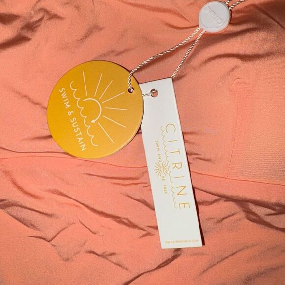 Citrine Swimwear India one piece‎ swimsuit salmon pink size M NEW - Picture 4 of 10